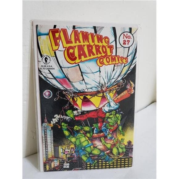 Came across some classic Image and Dark Horse comics. Had to  Flaming Carrot Comics #27 Teenage Mutant Ninja Turtle Appearance Dark Horse 1991
